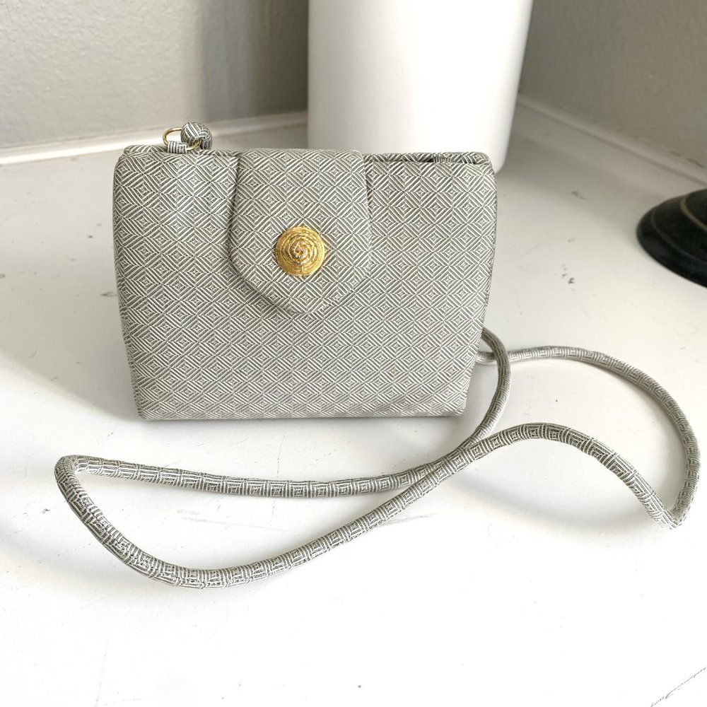 Jim Thompson Thai Silk Hard Case Convertible Evening Bag